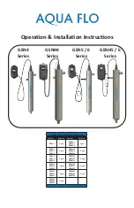 Preview for 1 page of Aqua Flo GEN4 Series Operation & Installation Instructions