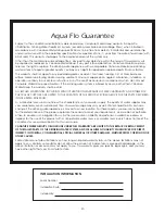 Preview for 22 page of Aqua Flo QCUF Installation, Operation & Service Instructions