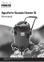 AQUA FORTE Vacuum Cleaner XL User Manual предпросмотр