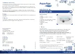 Preview for 1 page of Aqua Free Germlyser AM Instructions For Use