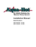 Preview for 1 page of Aqua-Hot AHE-100-04S-12 VDC Installation Manual