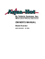 Предварительный просмотр 1 страницы Aqua-Hot AHE-120-04X Owner'S Manual