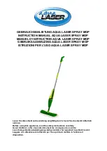 Preview for 1 page of Aqua Laser SPRAY MOP Instruction Manual