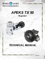 Aqua Lung APEKS TX 50 Technical Manual preview