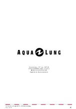 Предварительный просмотр 27 страницы Aqua Lung LEGEND LUX Service Manual