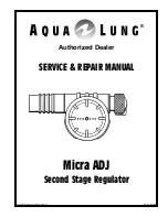 Предварительный просмотр 1 страницы Aqua Lung Micra ADJ Service & Repair Manual