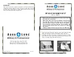 Aqua Lung RESCUE SWIMMER VEST User Manual предпросмотр