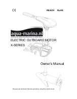 Aqua-Marina X series Owner'S Manual preview