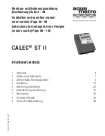 aqua metro CALEC ST II Installation And Operation Manual preview