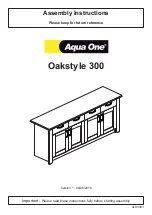 Preview for 1 page of Aqua One Oakstyle 300 Assembly Instructions Manual