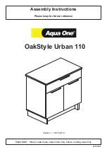 Preview for 1 page of Aqua One OakStyle Urban 110 Assembly Instructions Manual