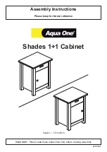 Aqua One Shades 1+1 Cabinet Assembly Instructions Manual preview