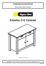 Aqua One Shades 2+2 Cabinet Assembly Instructions Manual preview