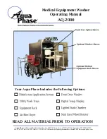 Aqua Phase AQ-2000 Operating Manual предпросмотр