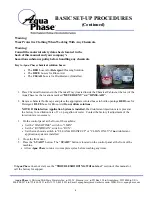 Preview for 11 page of Aqua Phase AQ-3000 Operating Manual