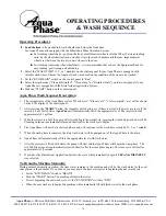 Preview for 16 page of Aqua Phase AQ-3000 Operating Manual