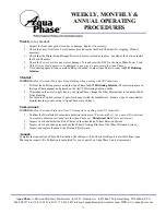 Preview for 20 page of Aqua Phase AQ-3000 Operating Manual