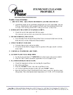 Preview for 46 page of Aqua Phase AQ-3000 Operating Manual