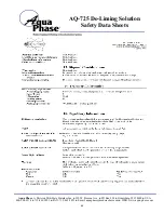 Preview for 72 page of Aqua Phase AQ-3000 Operating Manual