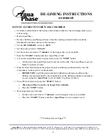 Preview for 75 page of Aqua Phase AQ-3000 Operating Manual