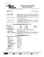 Preview for 56 page of Aqua Phase AQ-F250 Operating Manual