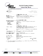 Preview for 59 page of Aqua Phase AQ-F250 Operating Manual