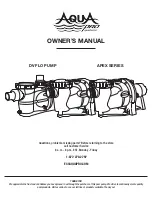 Aqua PRO APEX Series Owner'S Manual предпросмотр