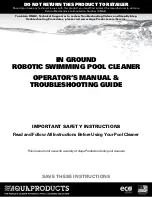 Aqua Products Aquabot Turbo Operator'S Manual & Troubleshooting Manual preview