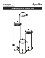 aqua-pure SS EPE-316L Series Installation And Operating Instructions Manual предпросмотр