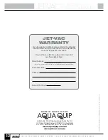 Preview for 12 page of Aqua Quip JET-VAC Installation Manual And Owner'S Manual