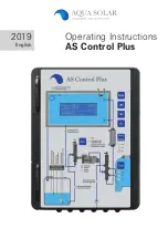 aqua solar AS Control Plus Operating Instructions Manual preview