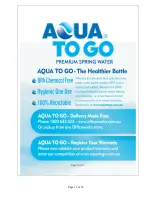 Предварительный просмотр 12 страницы Aqua To Go AQUA Cold Manual