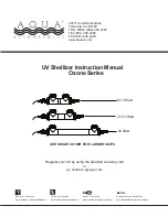 Preview for 1 page of Aqua Ultraviolet Ozone UV 114 Watt Unit Instruction Manual