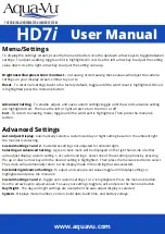 Preview for 3 page of Aqua-Vu HD7i User Manual