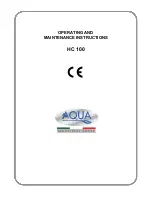 Предварительный просмотр 1 страницы Aqua HC 100 Operating And Maintenance Instructions Manual