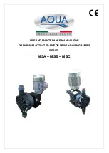 Aqua MSA Series Use And Maintenance Manual предпросмотр