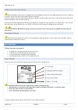 Предварительный просмотр 7 страницы Aqua MSA Series Use And Maintenance Manual