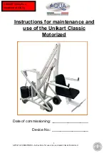 Preview for 1 page of Aqua Unikart Classic Motorized Instructions For Maintenance And Use