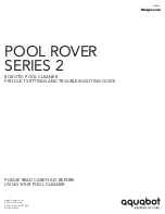 Aquabot POOL ROVER SERIES 2 Product Settings And Troubleshooting Manual preview