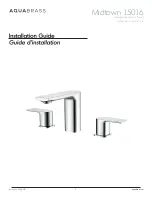 Preview for 1 page of aquabrass Midtown 15016 Installation Manual