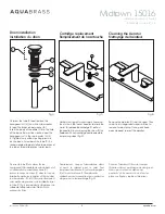 Предварительный просмотр 5 страницы aquabrass Midtown 15016 Installation Manual