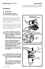 Предварительный просмотр 11 страницы aquabrass TREVI N1004 Installation Manual