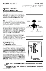 Предварительный просмотр 12 страницы aquabrass TREVI N1004 Installation Manual