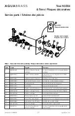 Предварительный просмотр 17 страницы aquabrass TREVI N1004 Installation Manual