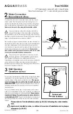 Предварительный просмотр 20 страницы aquabrass TREVI N1004 Installation Manual