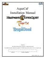 Предварительный просмотр 1 страницы Aquacal HeatWave SuperQuiet SQ120R Installation Manual