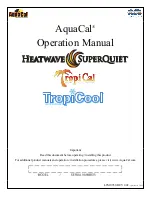 Preview for 1 page of Aquacal HeatWave SuperQuiet SQ120R Operation Manual