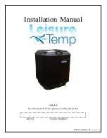 Aquacal Leisure Temp LT1000 Installation Manual preview