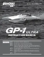 Preview for 1 page of AquaCraft GP-1 ultra Instruction Manual