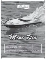 Preview for 1 page of AquaCraft Mini Rio Manual